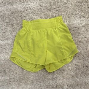 Lululemon Athletica Vibrant Yellow Athletic Shorts
